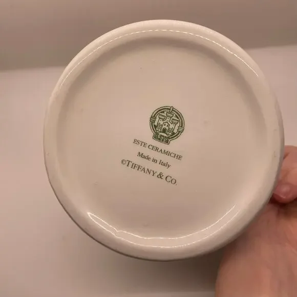 Tiffany & Co Vintage Este Ceramiche Plaid Pitcher Christmas Made in Italy - Picture 2 of 5